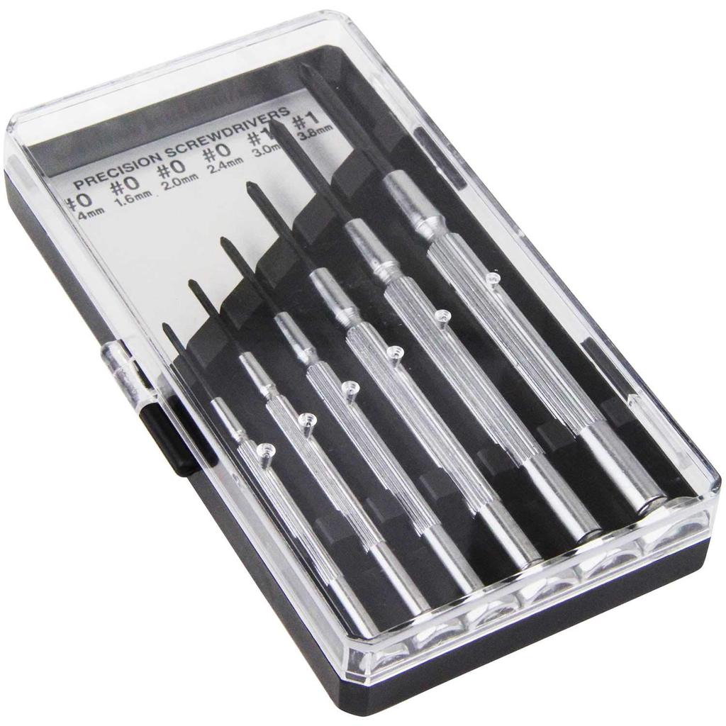 SK11 Precision Screwdriver with 0 1 and 1400N Set, 6-Piece Set, No. (1.4, 1.6, 2.0, 2.4), No. (3.0, 3.8), No.