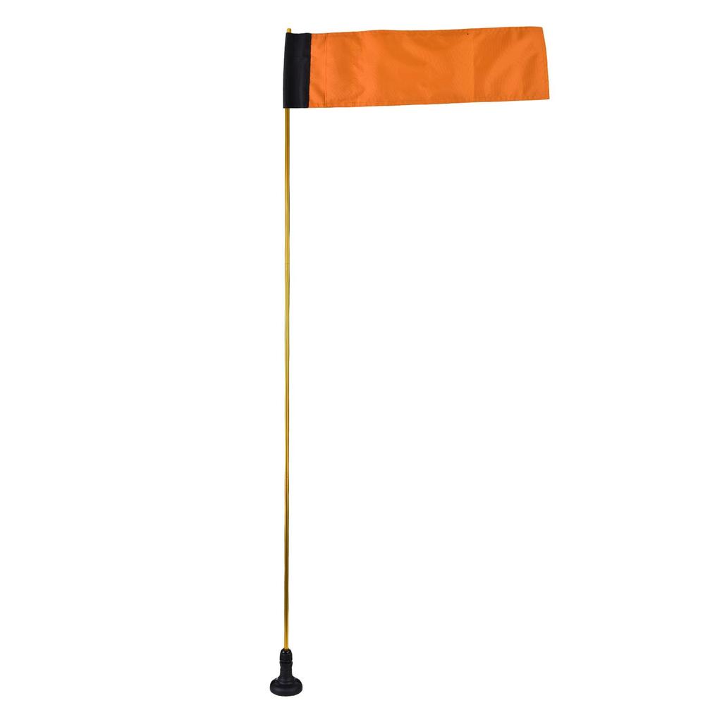 Large Kayak   Flag with Pole, Storage Bag, Screws and Track Mount Base High Visibility 20x5.6 Inch