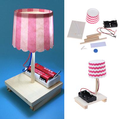Kids Science Experiment Diy Toys Mini Wooden Table Lamp Gizmo Toys Set