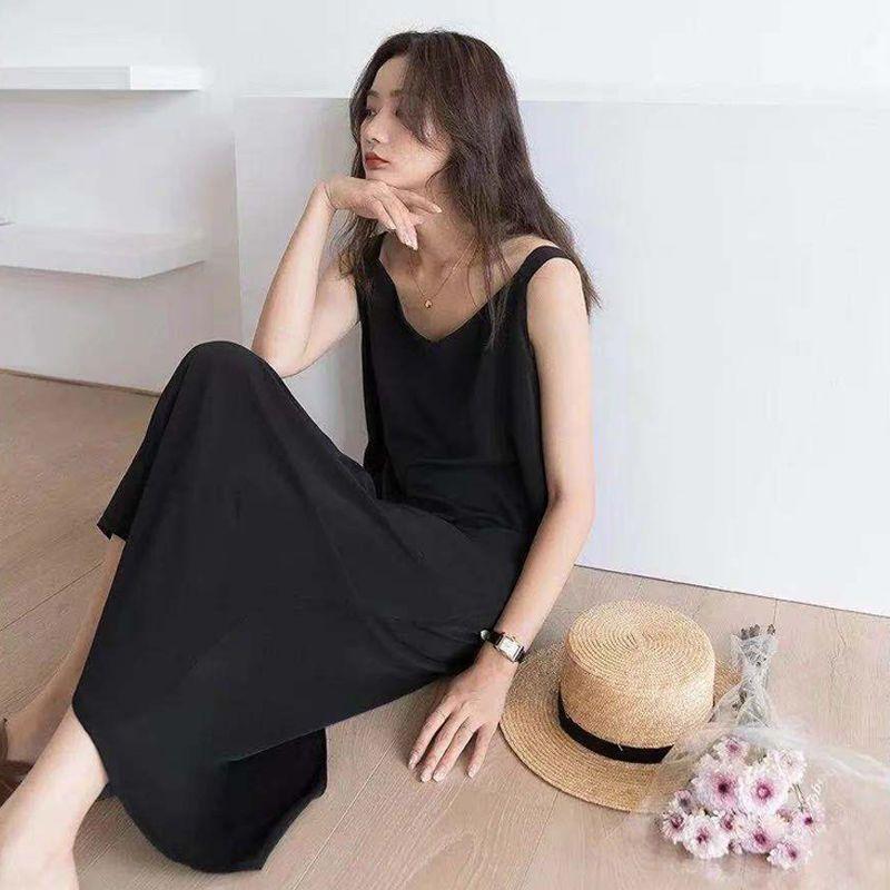 Dámské šaty Velká velikost Uvnitř černého spodního lemu Dlouhá sukně Šaty s úzkým úsekem