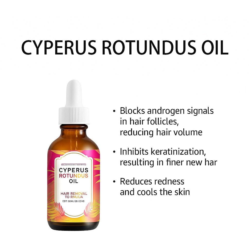 Cyperus Rotundus Oil 60ml, 100% Pure Natural Essential Oil for Relaxation, Aromatherapy, Massage, Skin & Hair Care