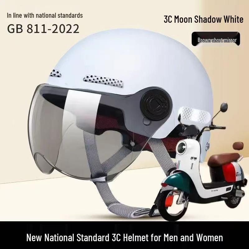 3C Certified Summer Motorcycle Half-Helmet for Men & Women, with Sun Protection, Universal All-Season Riding Hat