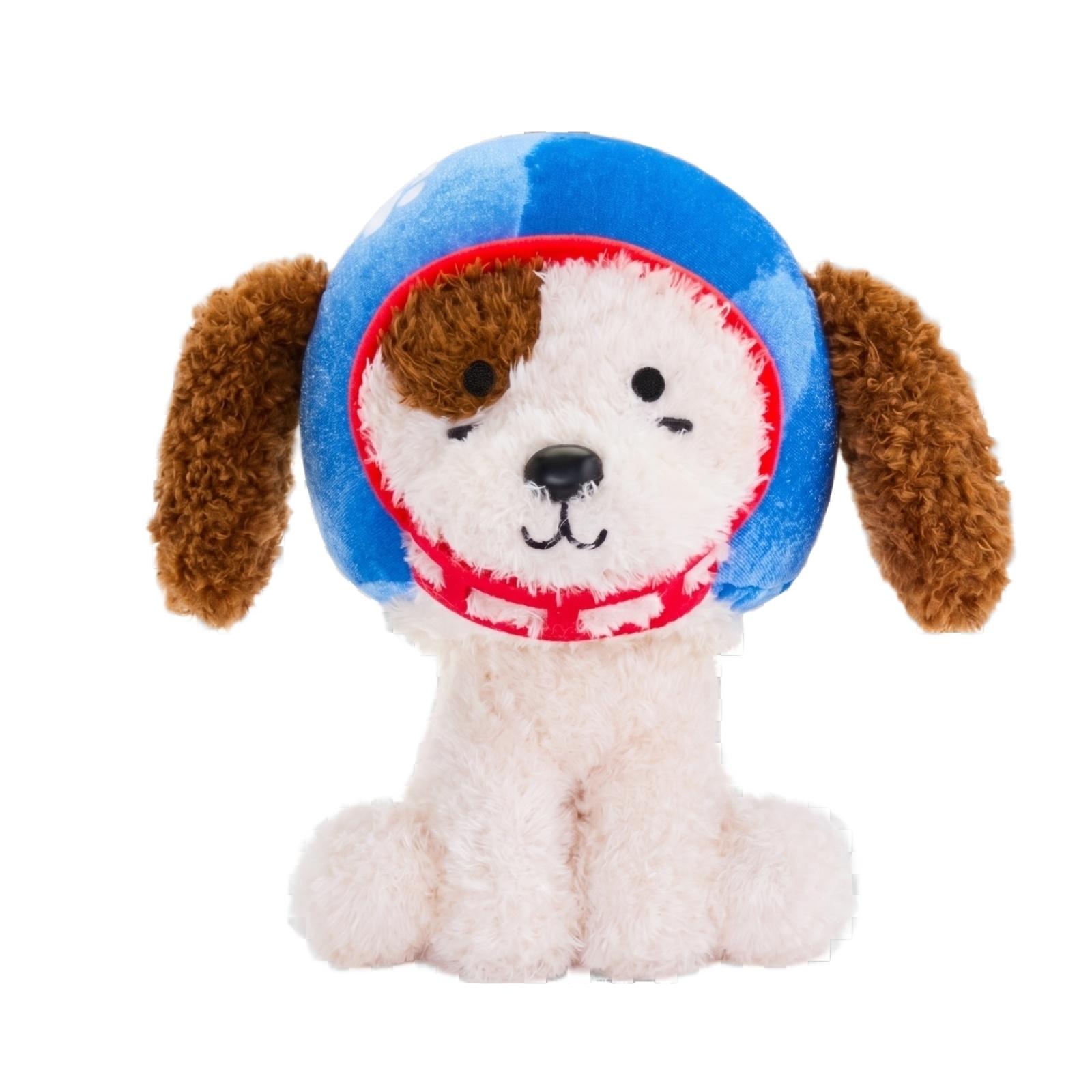 

Plush Dog Toy with Helmet Soft Stuffed Animal Figure for Children and Collectors Cuddly and Durable Design for Playroom Nursery and Bedroom Decor One Size