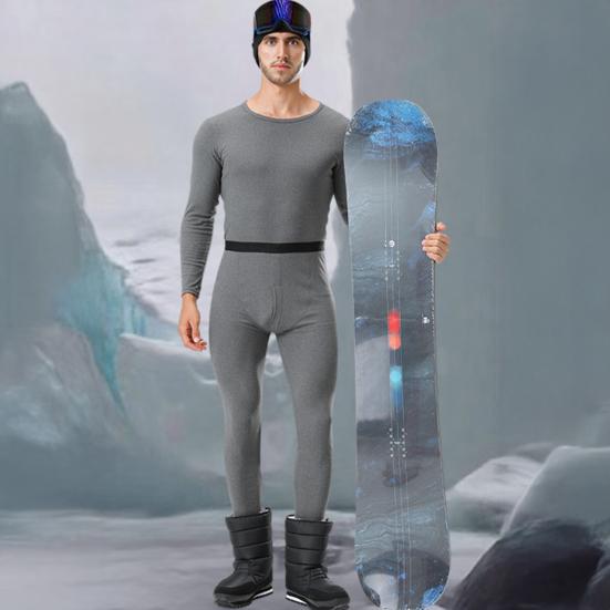 Thermal Underwear for Men Fleece Lined Long Johns Set 2 Piece Shirts And Pants Base Layer for Cold Weather Winter