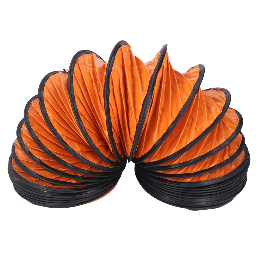 Duct Hosing PVC Flexible for Exhaust Fan Heavy Duty 8in with S Shaped Hook Steel Bracket 10meter