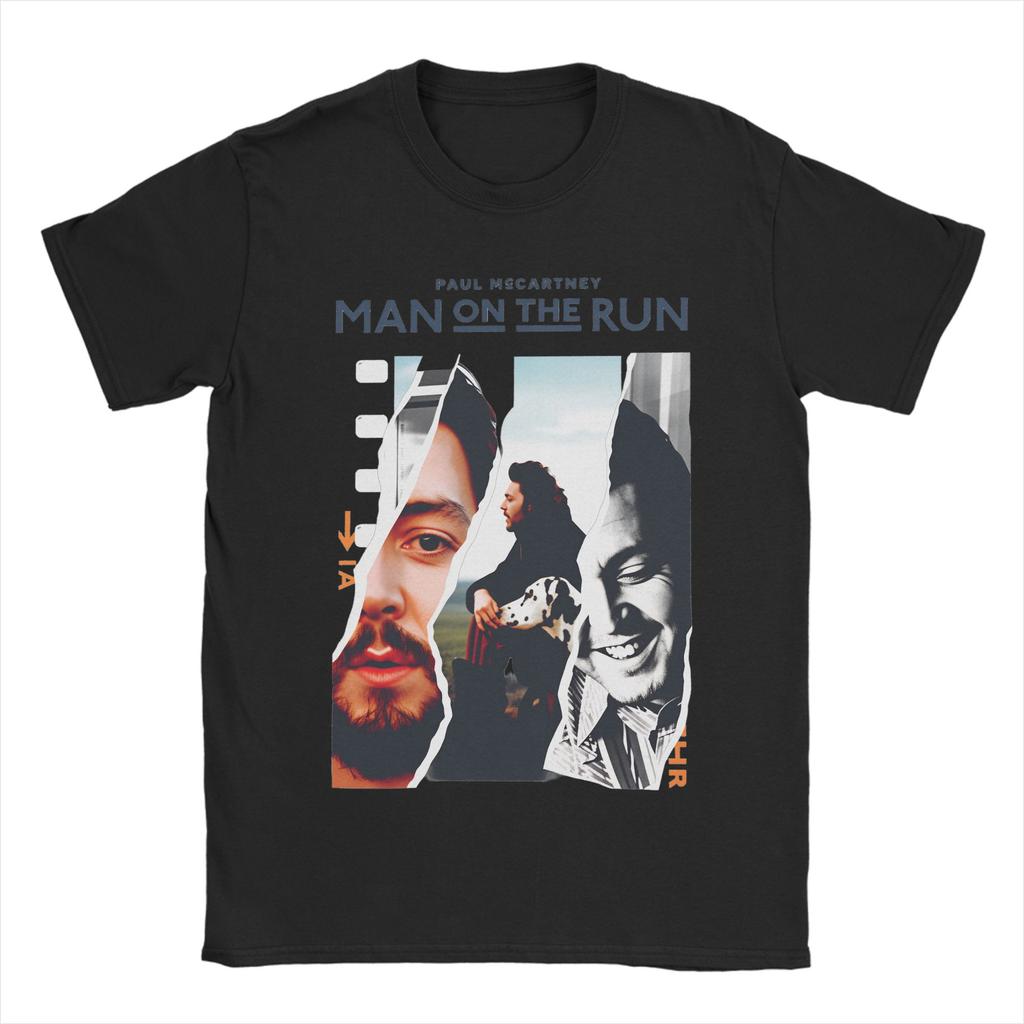 PaulsMcCartneys Unisex On The Run Unisex T Shirt Humor Tees Short Sleeve Crewneck TShirt Cotton Plus Size Clothes