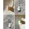 DIY Flocking Jewelry Accessories 3D Cartoon Snowman Keychain Pendant for Car Key Handcrafted Jewellery Component