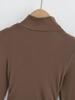 Women's Retro Halter Neck Long Sleeve Fleece Lined Top