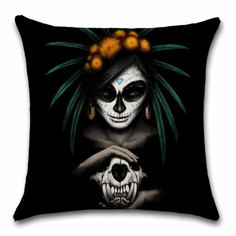 

Juste De Coussin En Lin Pour Fille, Siège De Canapé, Maison, Voiture, Ami, Bureau, Crâne, Mexicain, Jour De La Fréquence, Gothique, Cadeau 40x40cm