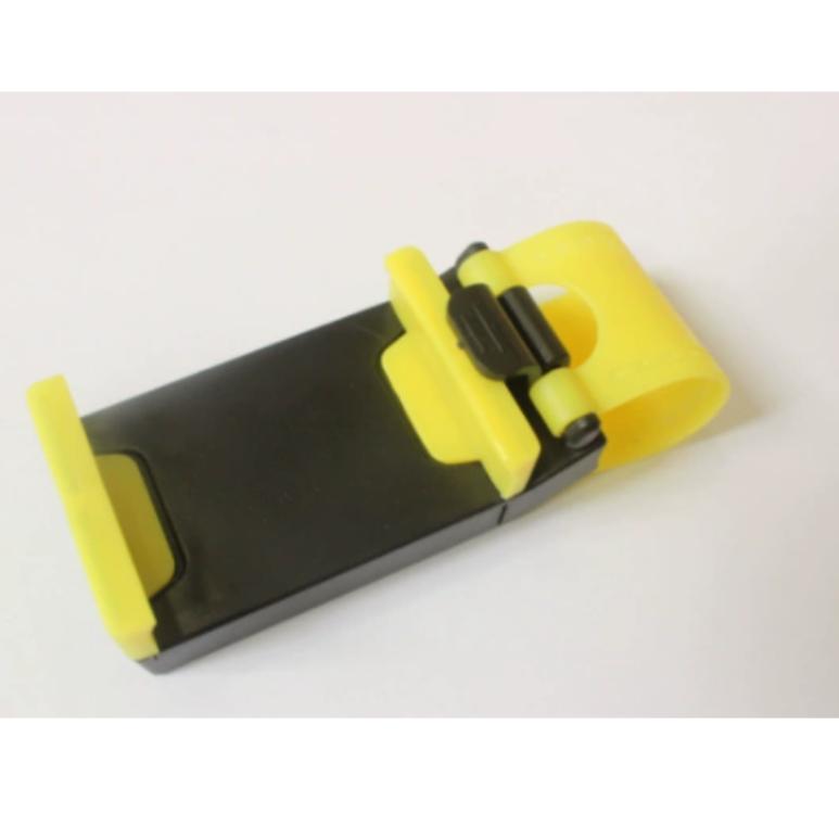 Universal Car Phone Holder, Plastic Steering Wheel Mount, Mobile-Phone Stand Support, Bike Clip Mount, Durable and Easy To Use