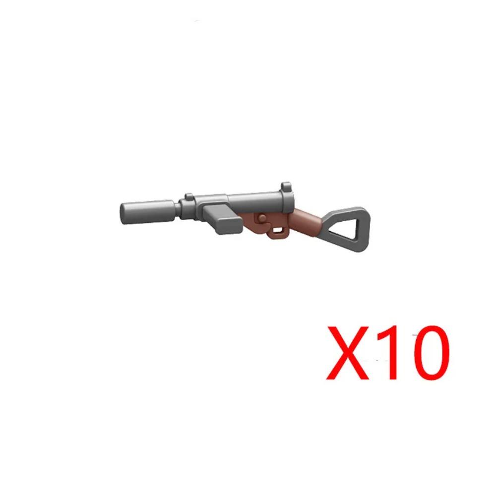 WWI WWII Building Blocks Soldiers Military Accessories Bomb Two-color Gun Mini Brick Weapons Gift Toy AKM Helmet RPG Grenad X026