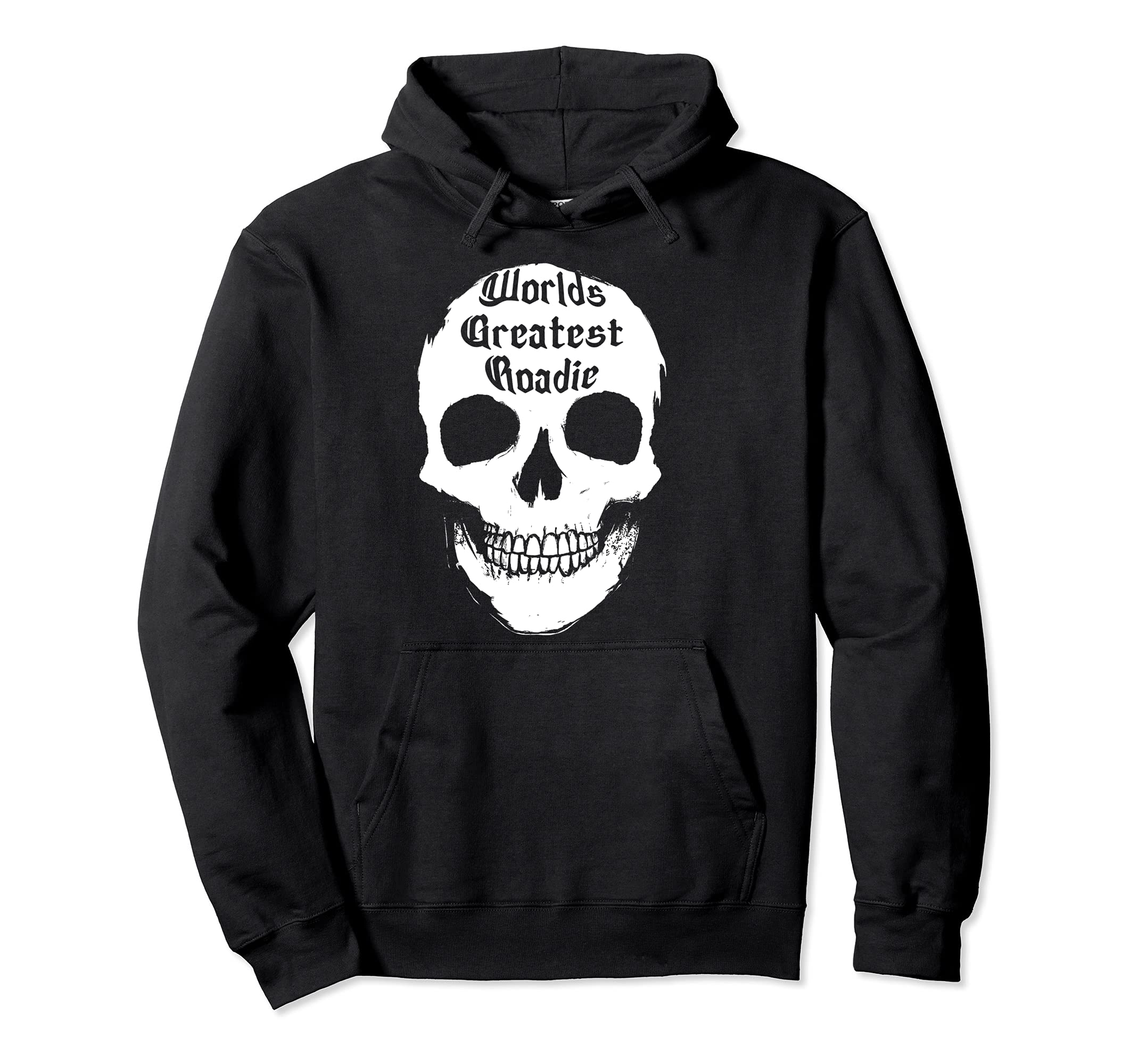 

Greatest Roadie Vintage Skull Retro Minimalist Hoodie World s чёрный