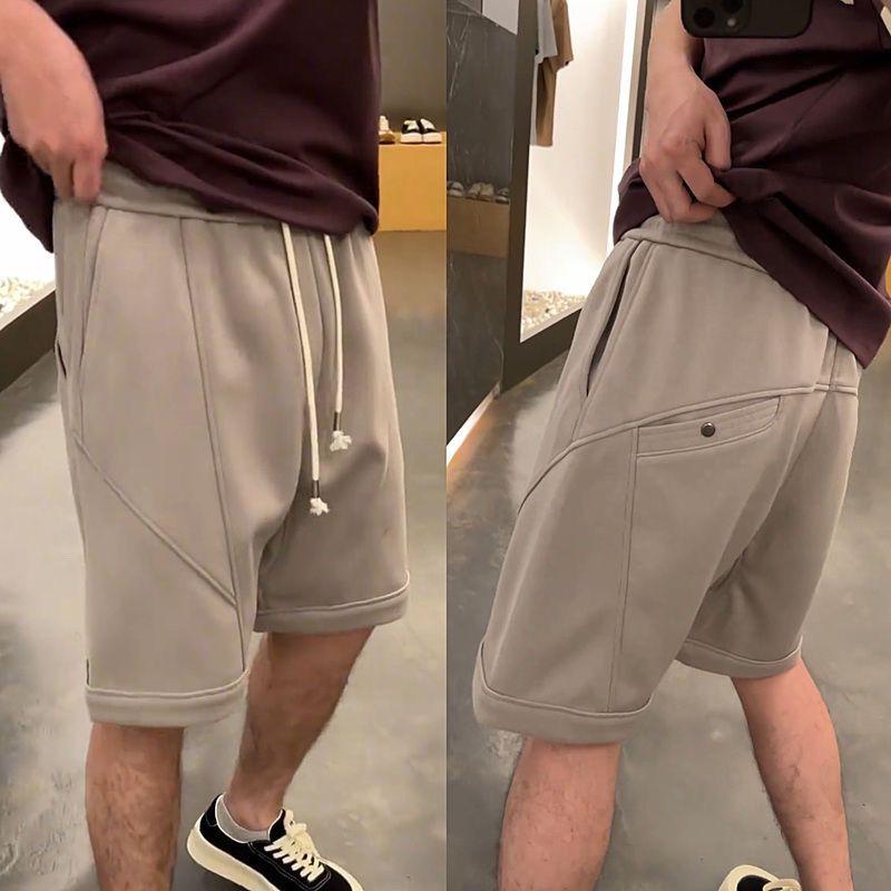 Summer Trendy Cuffed Shorts Couple Style Loose Breathable Sporty Casual Five-Point Pants