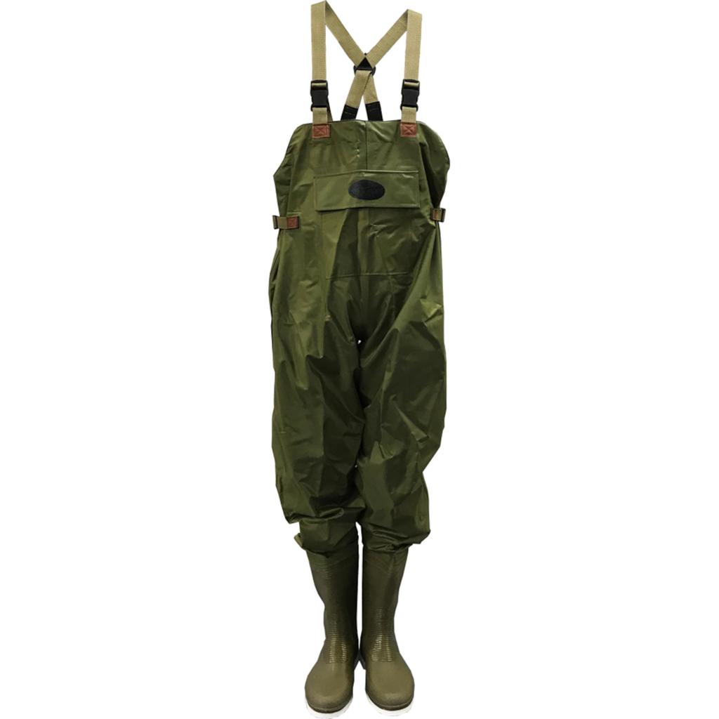 Okamoto 80233 Boots for Felt Waist Chest XL No. Chest-High Waders, Full-Waisted Fishing, Sole, One-Touch Belt, Belt, Pocket, Unisex, Khaki,