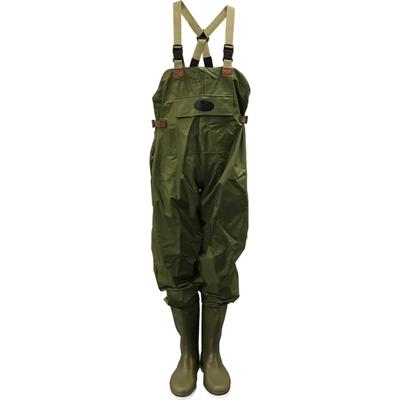 Okamoto No. 80233 Chest-High Waders, Full-Waisted Boots for Fishing, Felt Sole, One-Touch Belt, Waist Belt, Chest Pocket, Unisex, Khaki, Size M