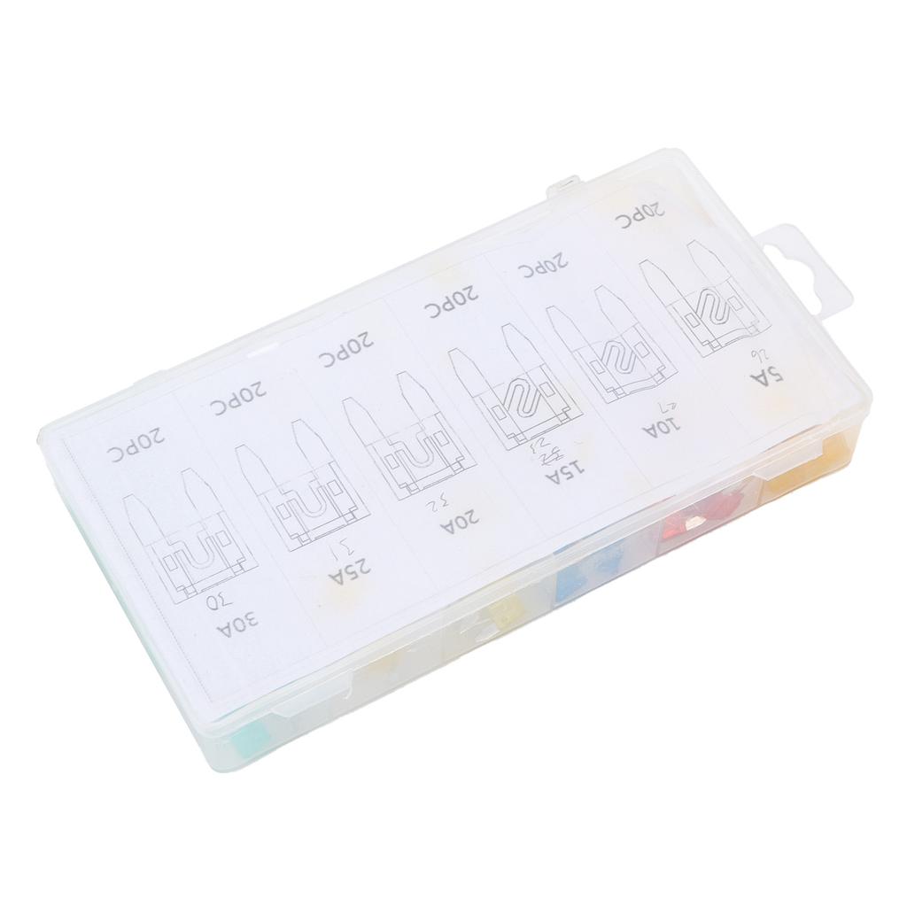 120PCS Car Blade Fuse Set Mini Universal 5 10 15 20 25 30A for Motorcycle Vehicle