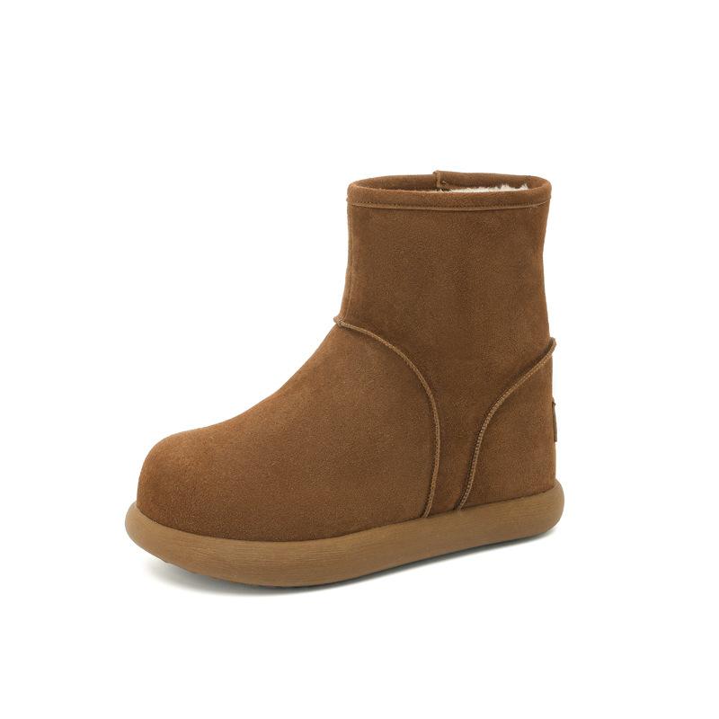 

Thick-soled women s new autumn and winter rubber fleece soft sole is warm and wears fur shoes and cotton shoes 39 верблюд