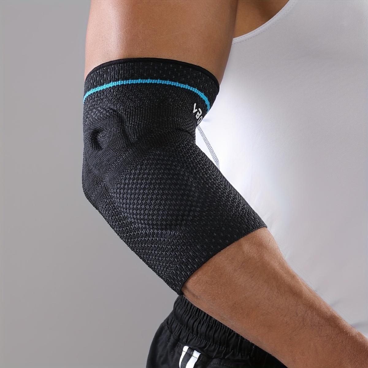 

1pc Men Women Elastic Breathable Unisex Elbow Support Arm Sleeves with Gel Pads, Ergonomic Design & Air Holes M светло-серый