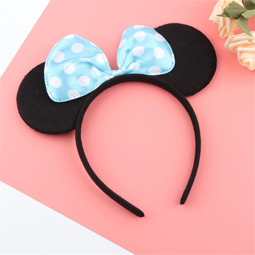Favors Bows Knot Hair Hairbands Baby Girls Ears Headbands Lovely Pink Mom Party Ears Lovely Boys Mickey Minnie Black Accessories