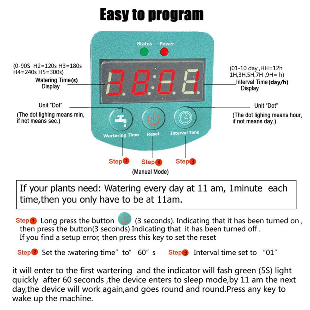 Solarbetriebenes automatisches Tropfbewässerungsset, selbstbewässernde Geräte mit Wassersensor, unterstützt 10–15 Topfpflanzen