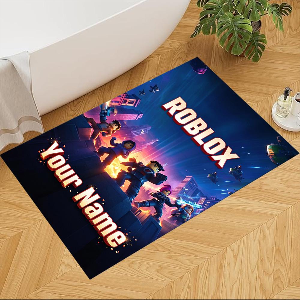 Roblox Customizable Name Floor Mat Design for Hallway Bedrooms Living Rooms Study room Antislip Carpet Office home decor Spiritual Gift