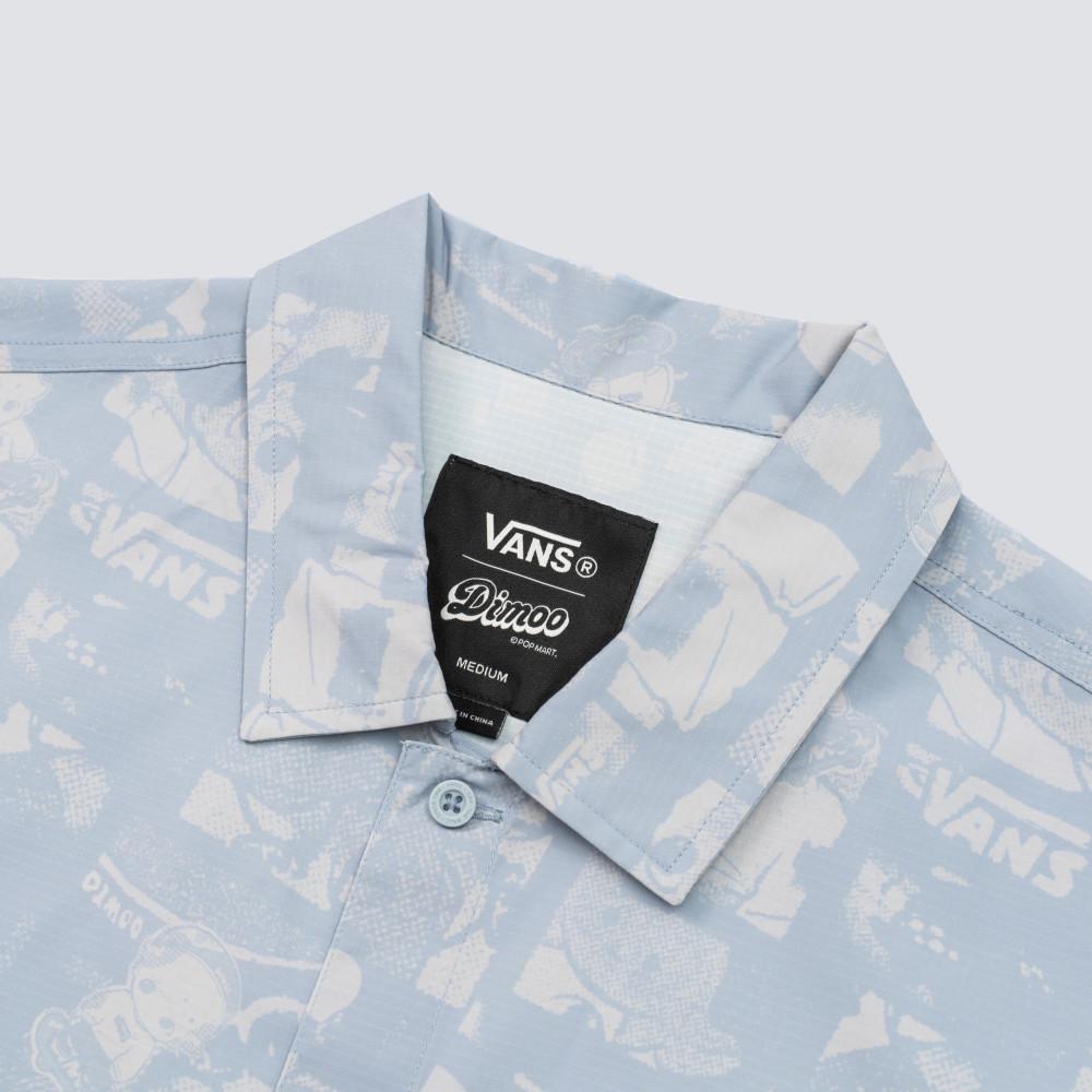 Vans X Pop Mart Dimoo World Artist Collection Casual Loose Fit All Over Print Simple Short Sleeve Shirt Unisex shirts VN000ZT03SL1