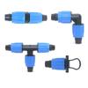 16PE Drip Irrigation Locking Pipe Fittings: Elbow, Tee, Plug, Bypass, Straight Connectors