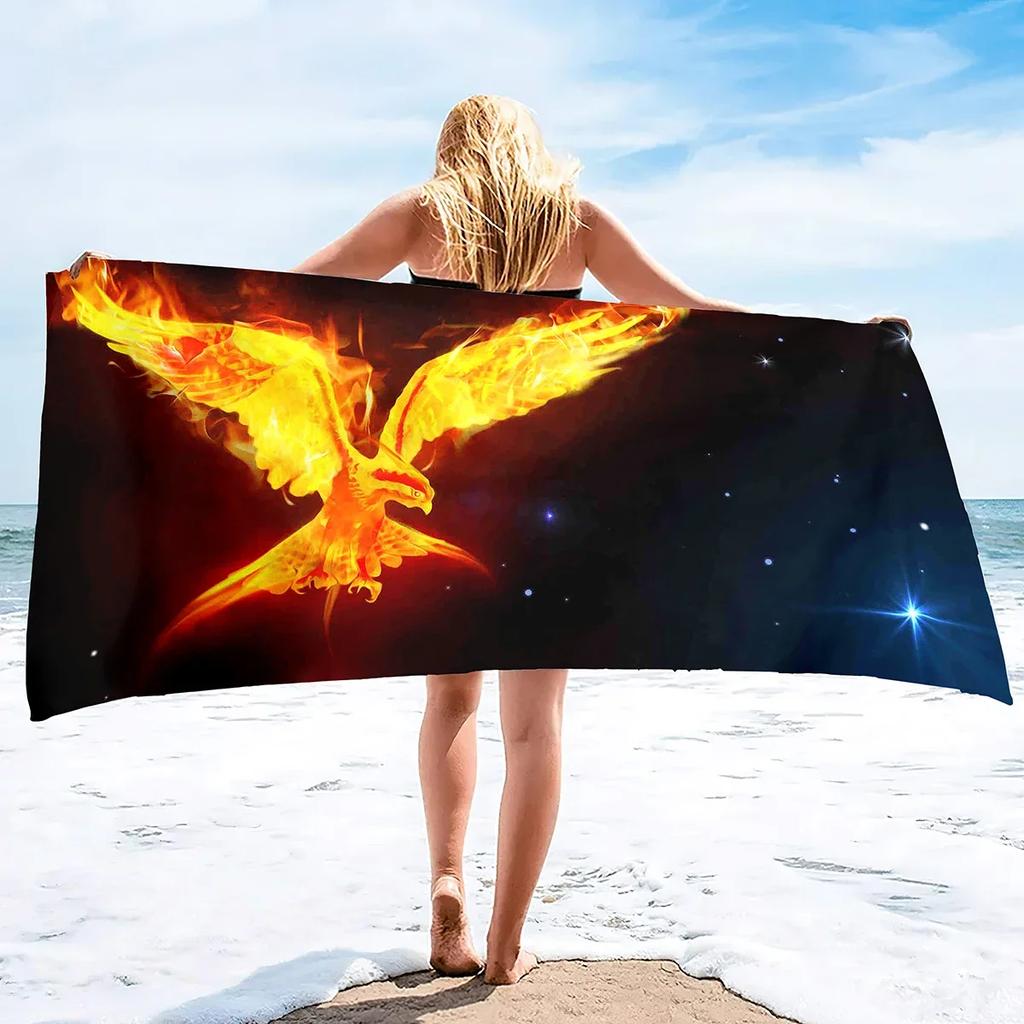 Phoenix Beach Towel Microfiber Quick Dry Sand Free Towel Travel Beach Towels Lightweight Beach Towel Pool Swimming Gym Travel