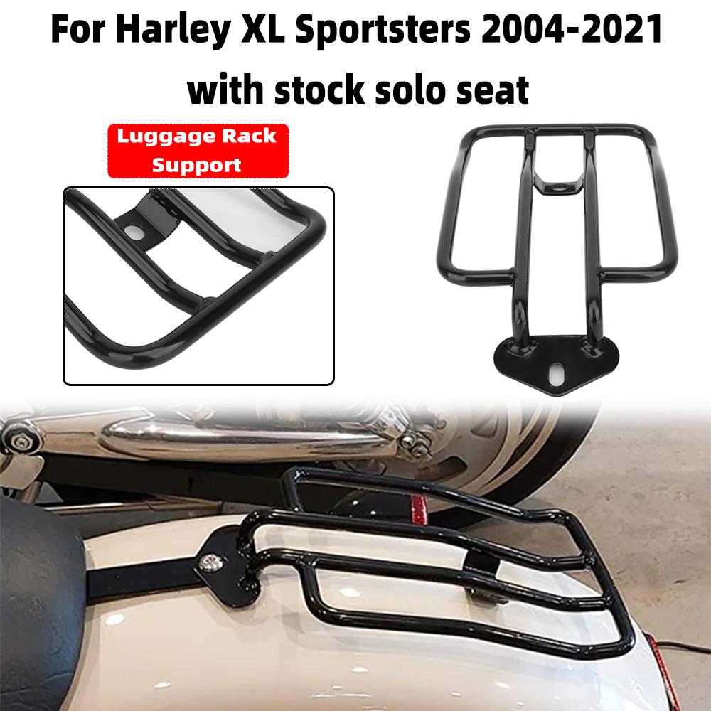 Motorcycle Black Steel Rear Mudguard Solo Seat Luggage Rack Support Shelf For Harley Sportster Iron XL 883 1200 2004-2021