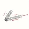 6 PCS Heavy-Duty 360° Rotating Concealed Hinges, Stainless Steel Flush-Mounted Fittings for Cabinets & Doors
