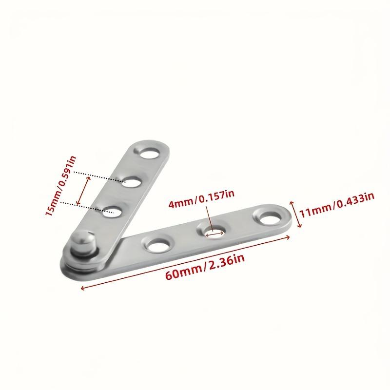 6 PCS Heavy-Duty 360° Rotating Concealed Hinges, Stainless Steel Flush-Mounted Fittings for Cabinets & Doors
