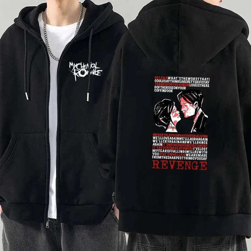 Men Hoodies Coats My Chemical Romance Mcr Dead Zipper Hoodie Top Parade Punk Emo Zip Up Sweatshirt