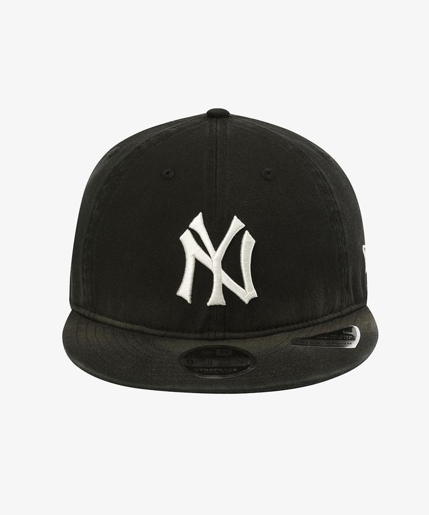 NEW ERA Mlb New York Yankees Faded Wash Retro Crown Strapback Black