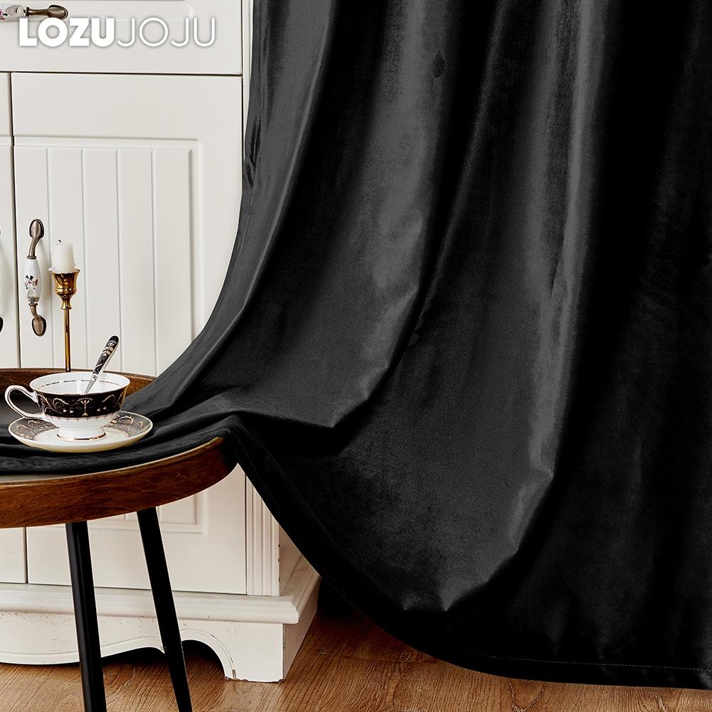 1PC LOZUJOJU 70-80% Blackout Italian Velvet Solid Color Versatile Curtains for Living Room Bedroom Home Decor