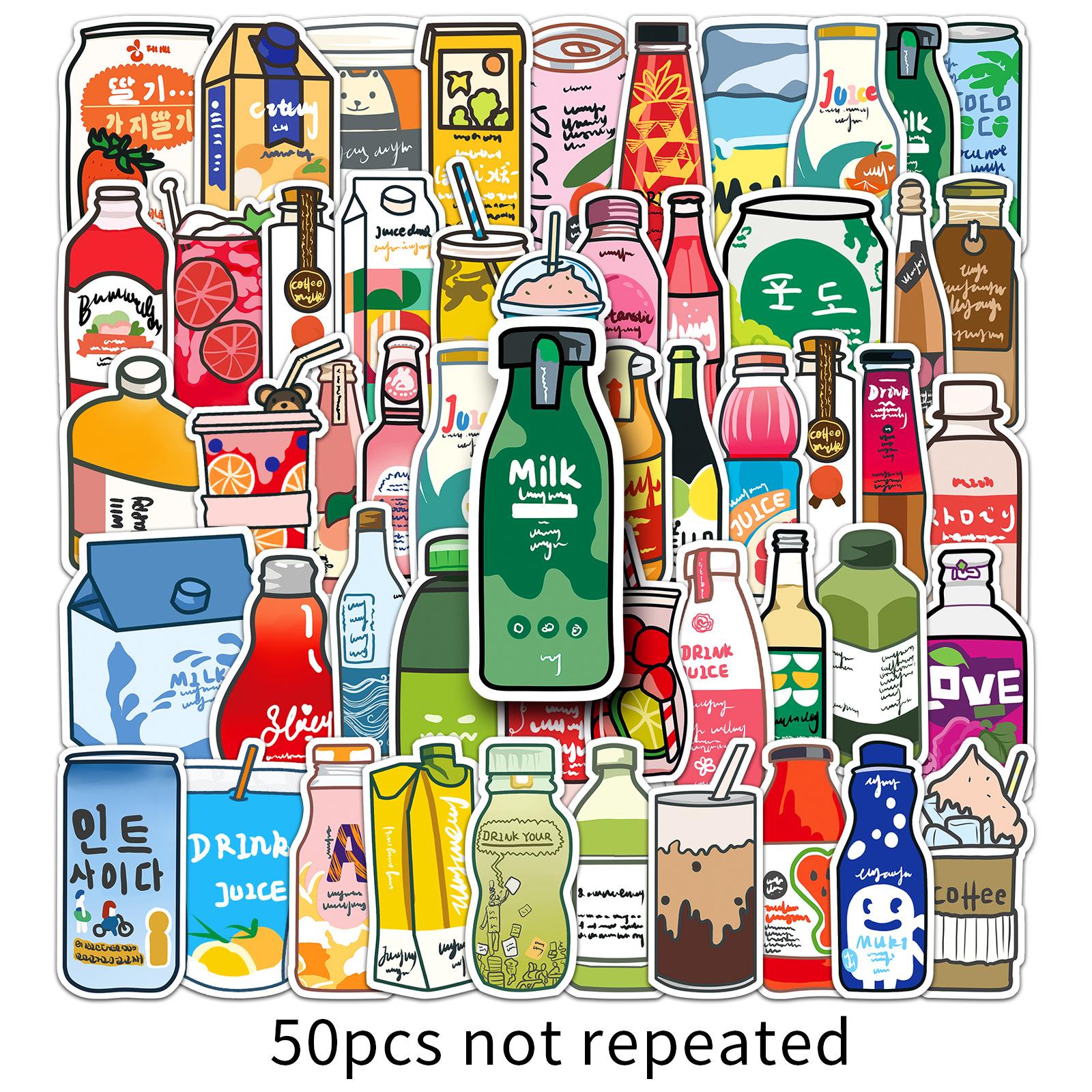 

50 Drink Bottles Doodle Personalized Cartoon Hand-drawn Children s Hand-book DIY Water Cup Suitcase Sticker Waterproof