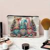 Christmas Theme Makeup Bag, with Black Zipper, Wear-Resistant Toiletry Bag, Durable Canvas Storage Pouch, for Makeup Stationery And Small Items