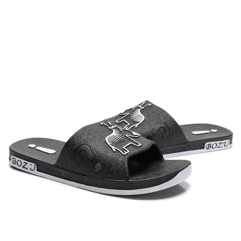 Summer PVC bathroom slippers home cartoon couple sandals indoor cute bath non-slip sandals women's stall