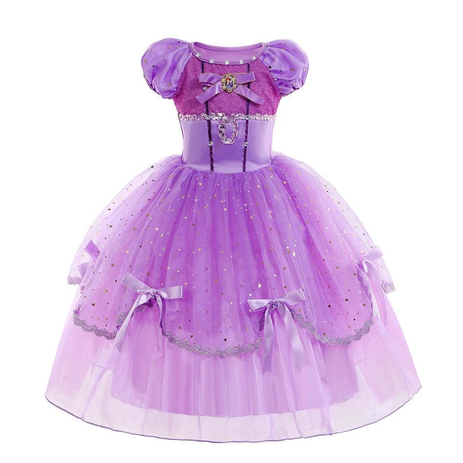Prinzessin Sophia Halloween-Kleid für Kinder mit Ärmeln