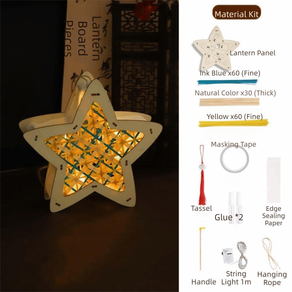 Chinese Style Bamboo Woven Lantern DIY Material Kit Handmade Lantern Traditional Decoration Style 3