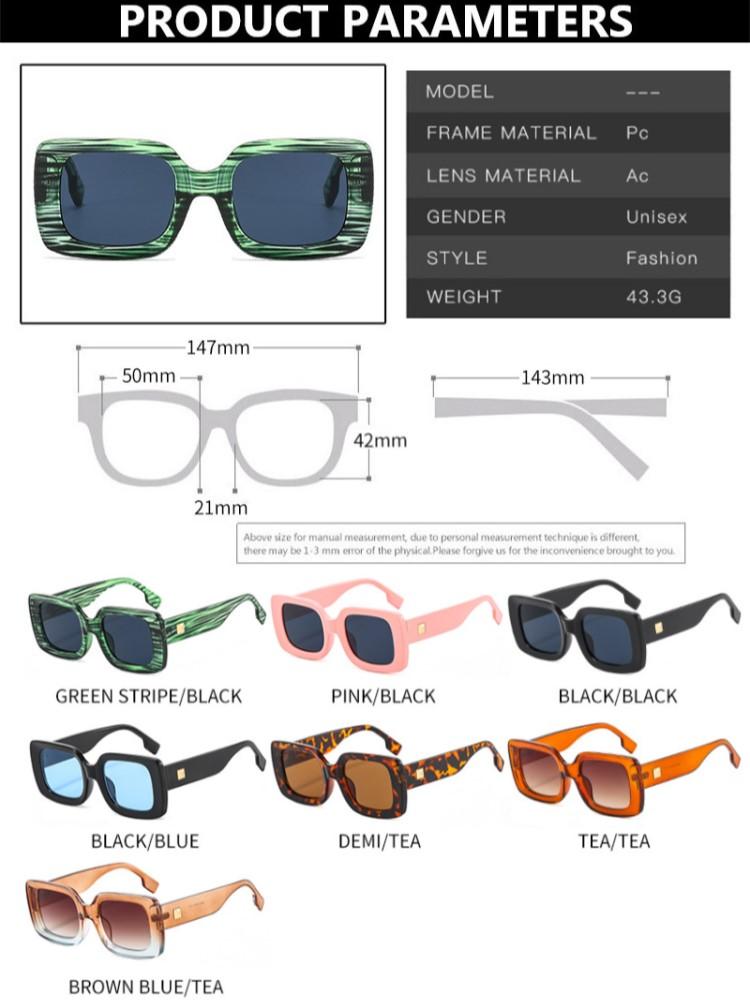 Classic Rectangle Sun Glasses Glasses Rectangular Spectacle Frame Frame Sunglass Women/Men Designer Style Style Eyeglasses Ladies Shades Lentes De