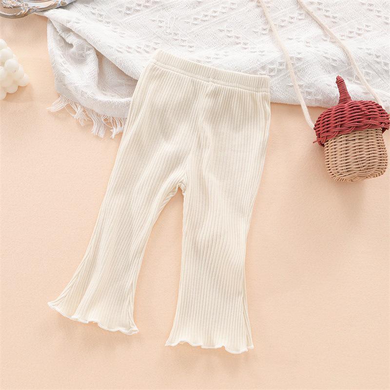 Korean Style Fashionable Girls' Cotton Flare Leggings for Toddlers (2025)