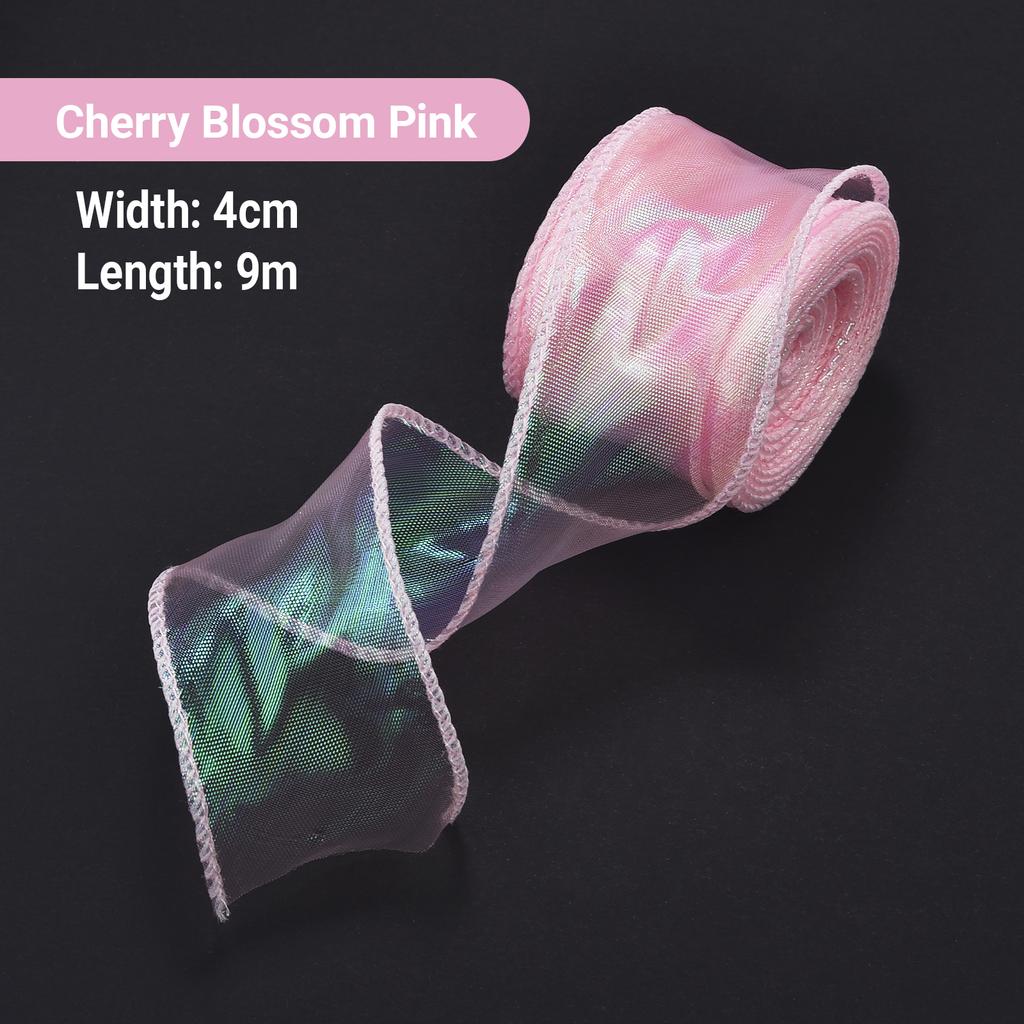 Fishtail Yarn Silk Organza Ribbon 4CM Flower Baking Gift Packaging Apparel Craft Supplies DIY Sewing Fabric Clothing Accessories