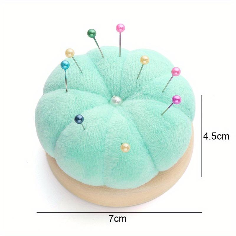 1Pcs Pin Cushions Pumpkin shaped sewing needle pad Pincushions for Sewing with Wristband, Sewing accessory For DIY Craft