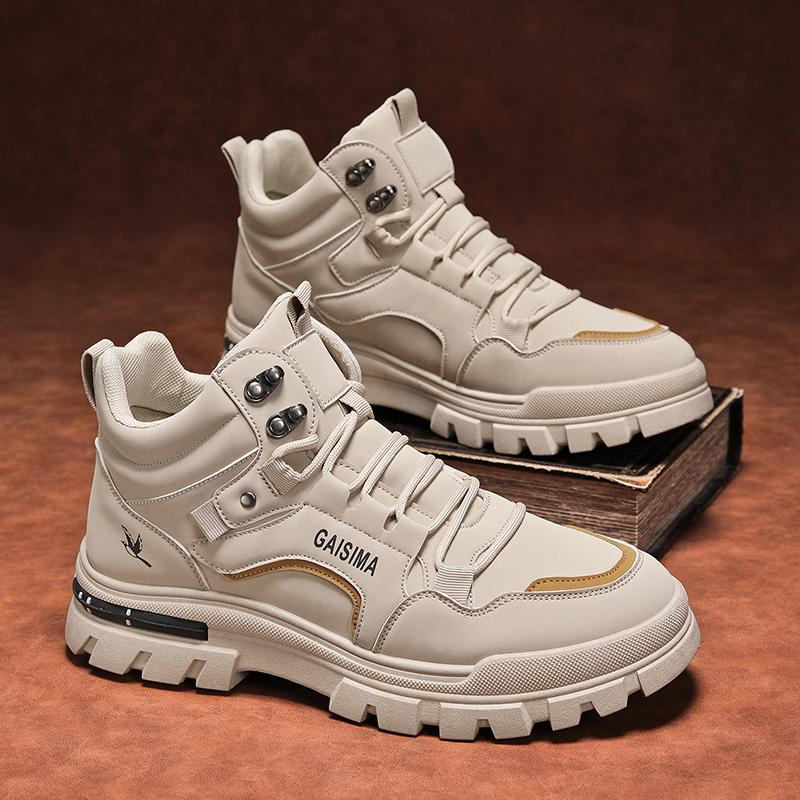 Nová pánská módní ležérní sportovní obuv s vysokým svrškem, studentské silné podrážky, pohodlné tenisky, chlapecká pánská klasická prodyšná basketbalová obuv