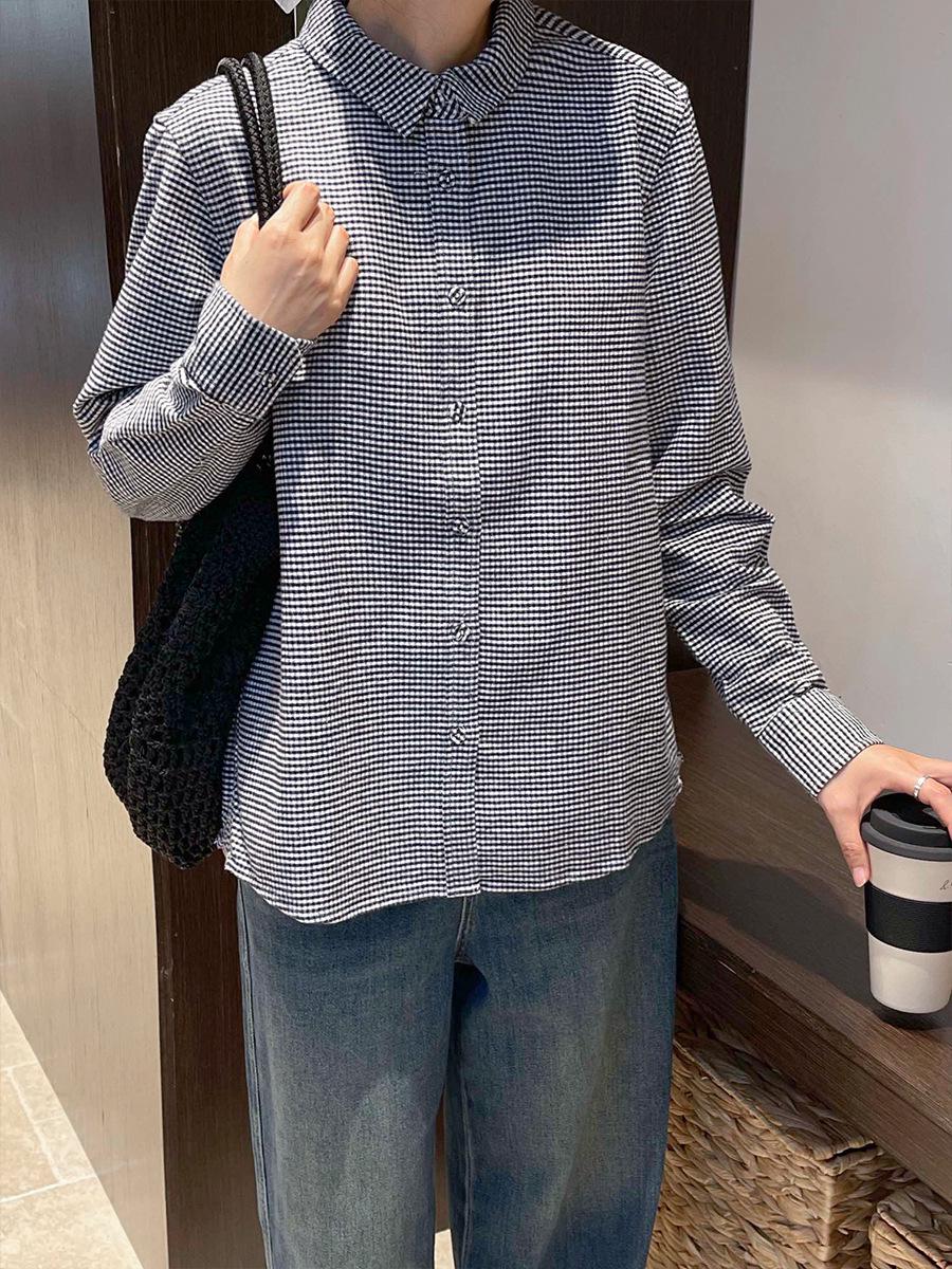 

Macho Women s Autumn/Winter Long-Sleeve Cotton Shirt - Versatile, Brushed Regular Fit L (120-135 lbs)