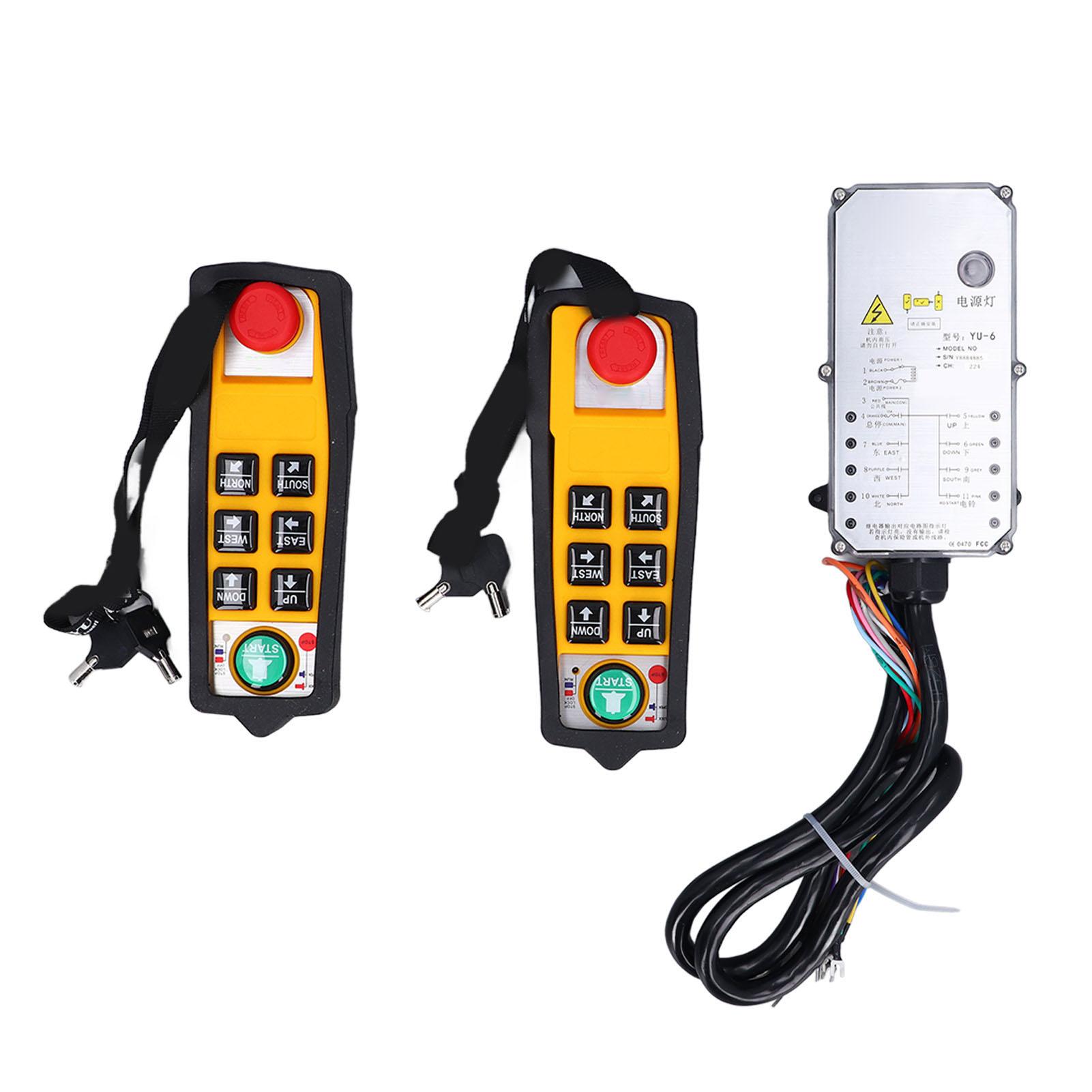 Wireless Crane Remote Control Waterproof Industrial Remote Control for Conveyor CNC Mining Machinery 800MHz AC220V ABS