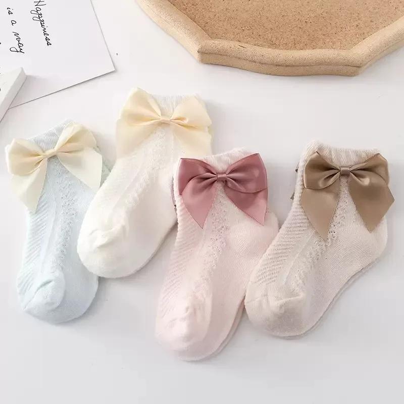 Baby Mesh Socks Bowknot Soft Cotton Newborn Sock Princess Infant Toddler Girls Cute Breathable Socks