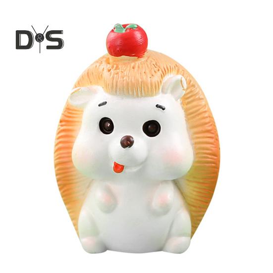 7 Styles Resin Ornament Mini Lovely Hedgehog Figurines Miniature Fairy Garden Ornament