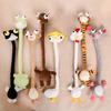 Long Neck Animal Plush Keychain Cute Monkey Tiger Chick Doll for Bags Backpacks Cute Big-Eye Design Funny Stress Relief Toy Birthday Gift for Kids