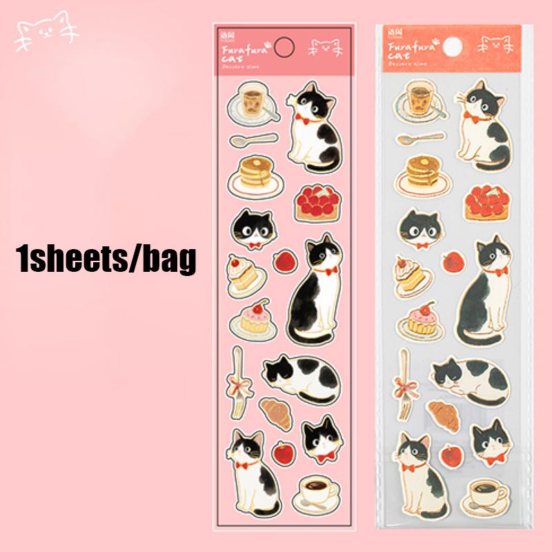 Mr. Paper Animal Stickers 1 sheet/pack Cute Cat PET Stickers Home Handbooks Mobile DIY Decoration Gifts